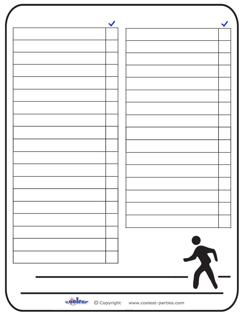 Blank List - 10 Free Pdf Printables | Printablee pertaining to Free Printable Blank Scavenger Hunt Template