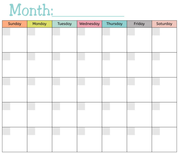 Printable Calendar Templates Monthly