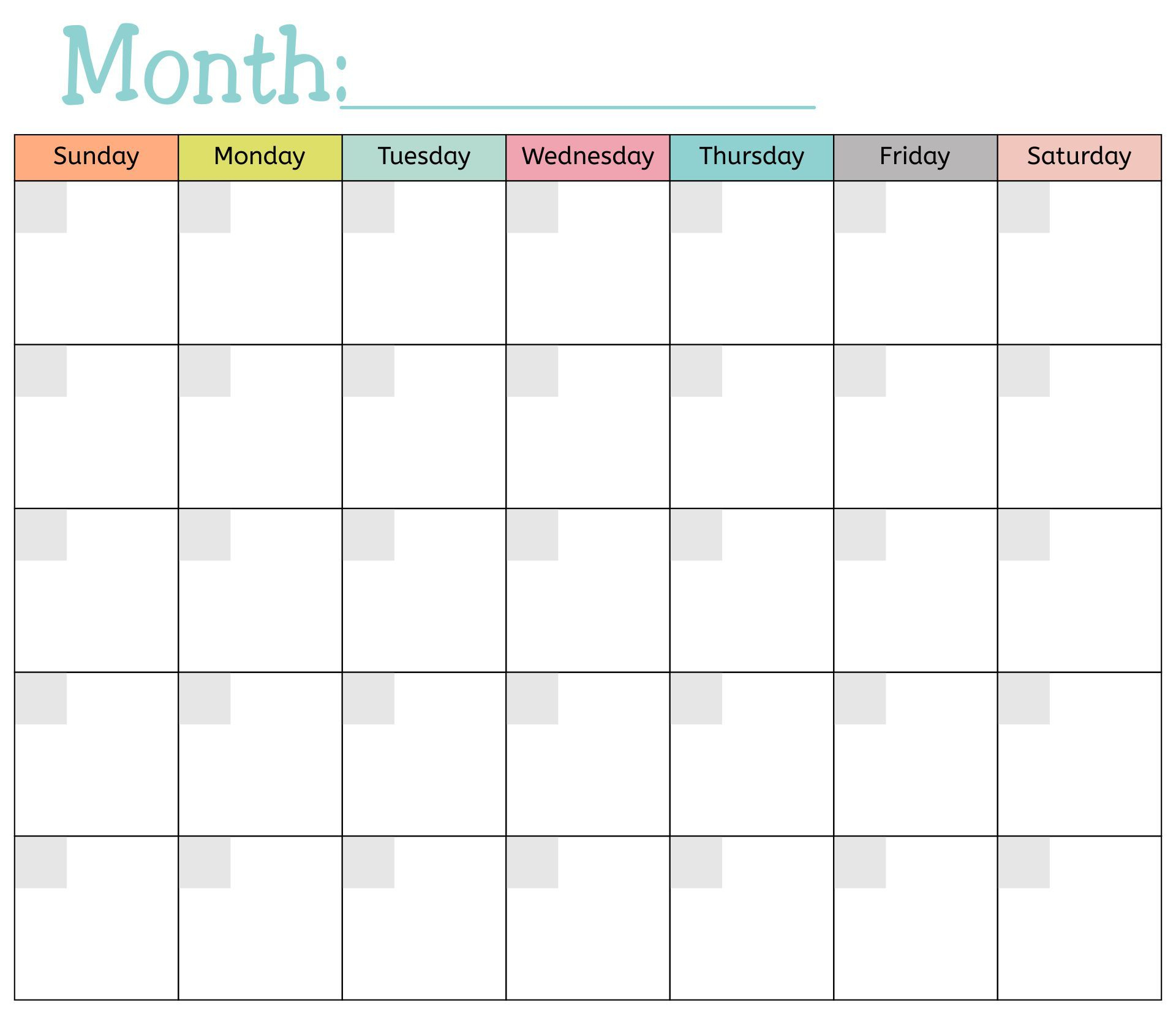 Blank Monthly Calendar Template - 10 Free Pdf Printables | Printablee with Printable Calendar Templates Monthly