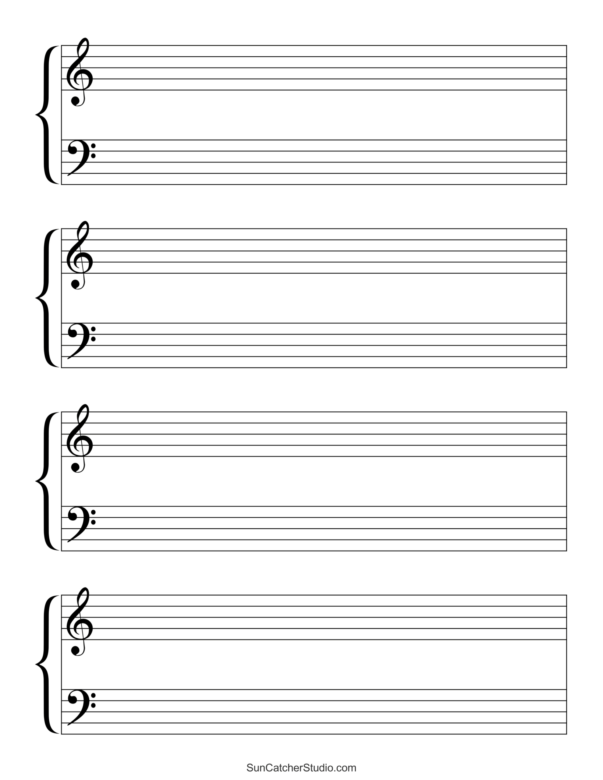 Blank Sheet Music (Free Printable Staff Paper) – Diy Projects with regard to Music Sheet Template Printable