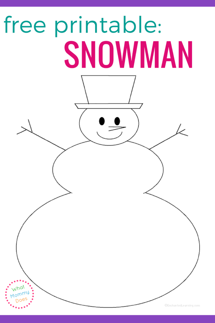 Free Printable Snowman Template