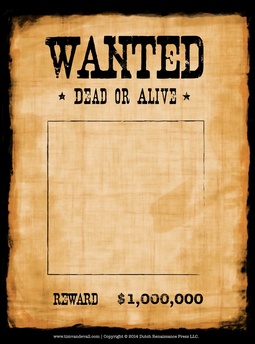 Blank Wanted Poster Template – Tim&amp;#039;S Printables pertaining to Wanted Poster Template Printable