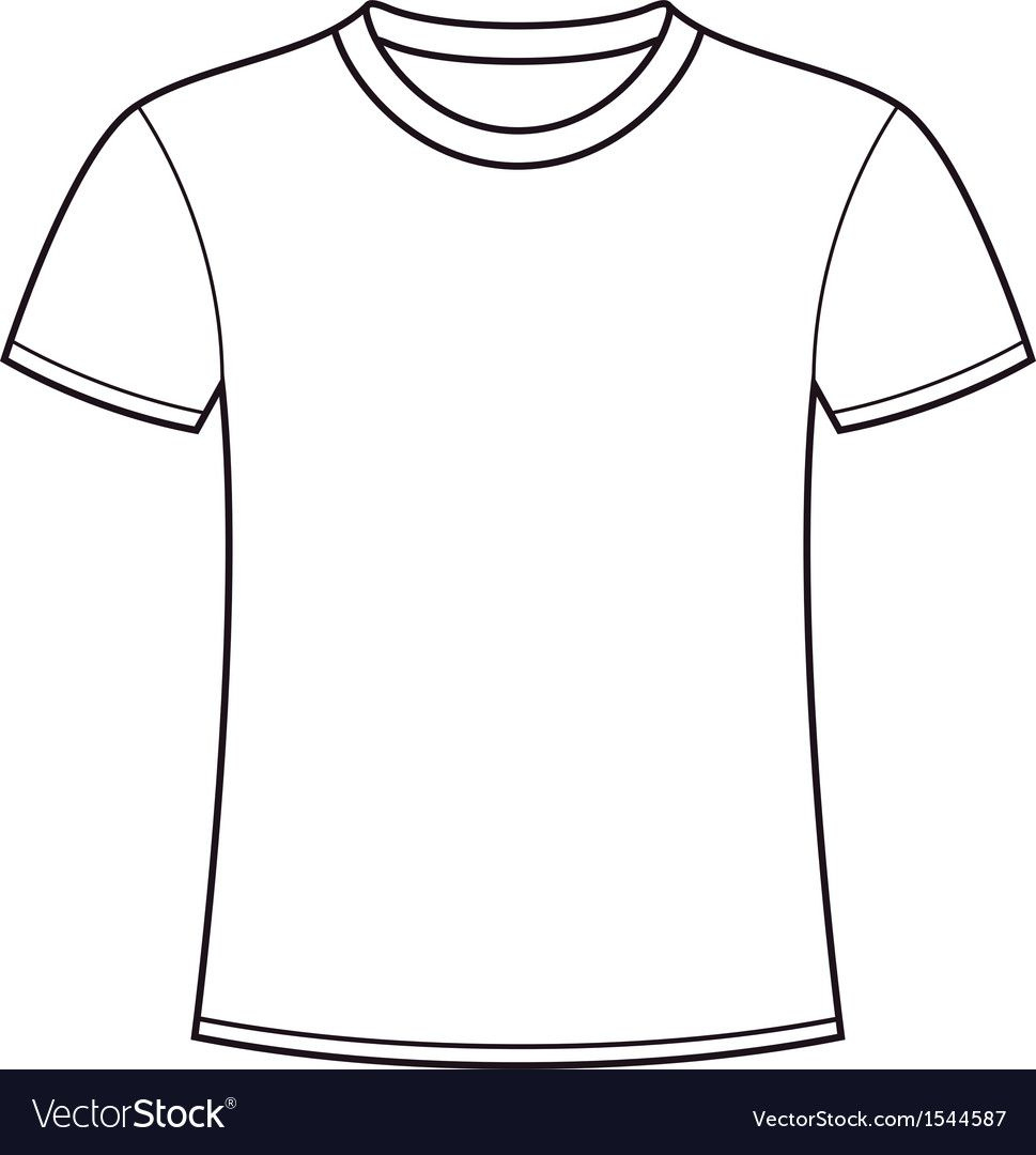 Blank White T-Shirt Template Vector Image On Vectorstock throughout Printable T Shirt Template