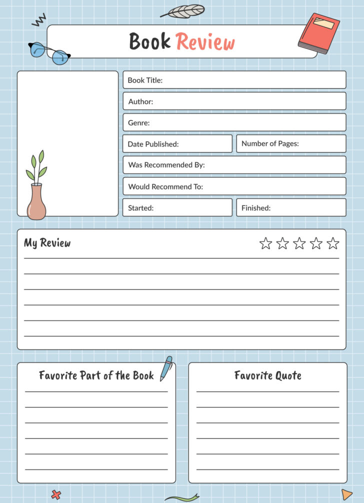 Free Printable Chapter Summary Template