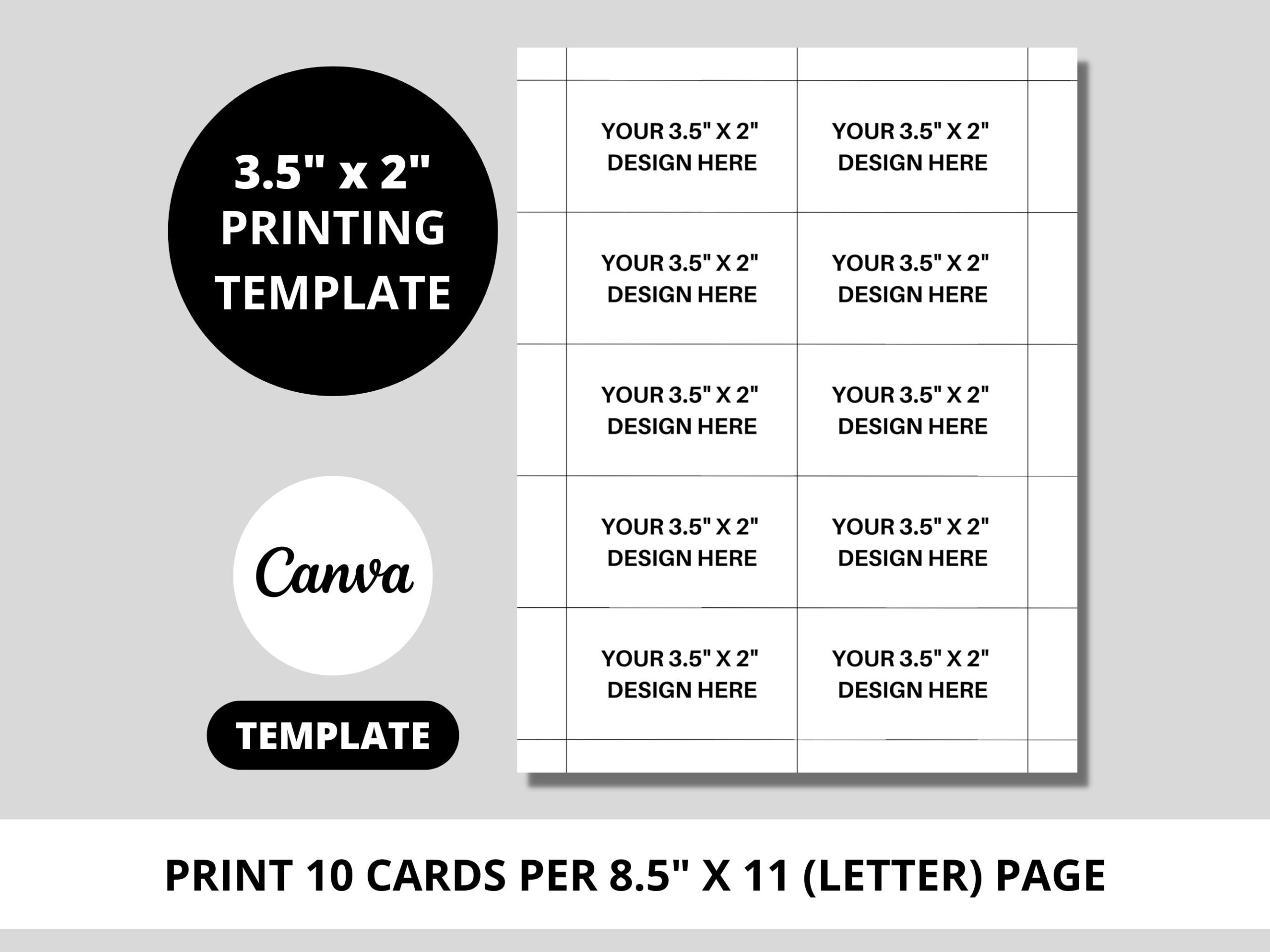 Business Card Printing Template, 3.5X2 Business Card Printing intended for Business Card Printable Template