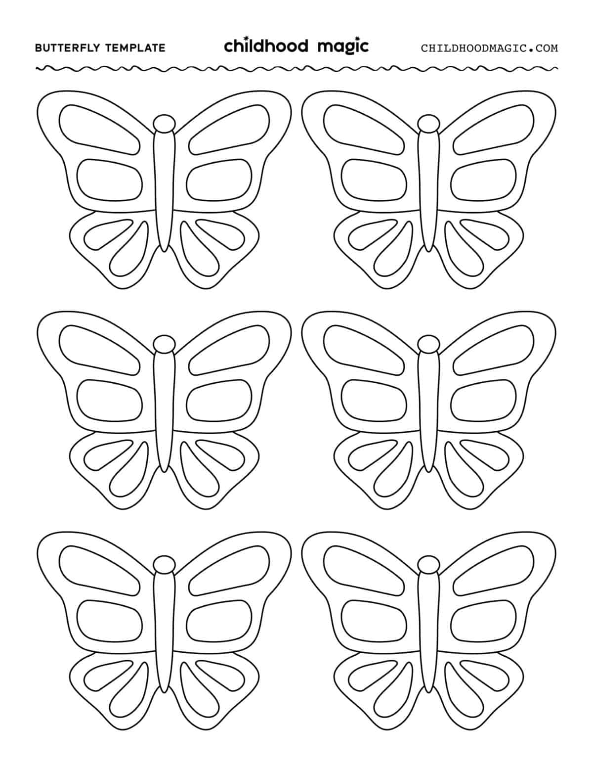 Butterfly Template - Childhood Magic in Butterfly Printable Template Free