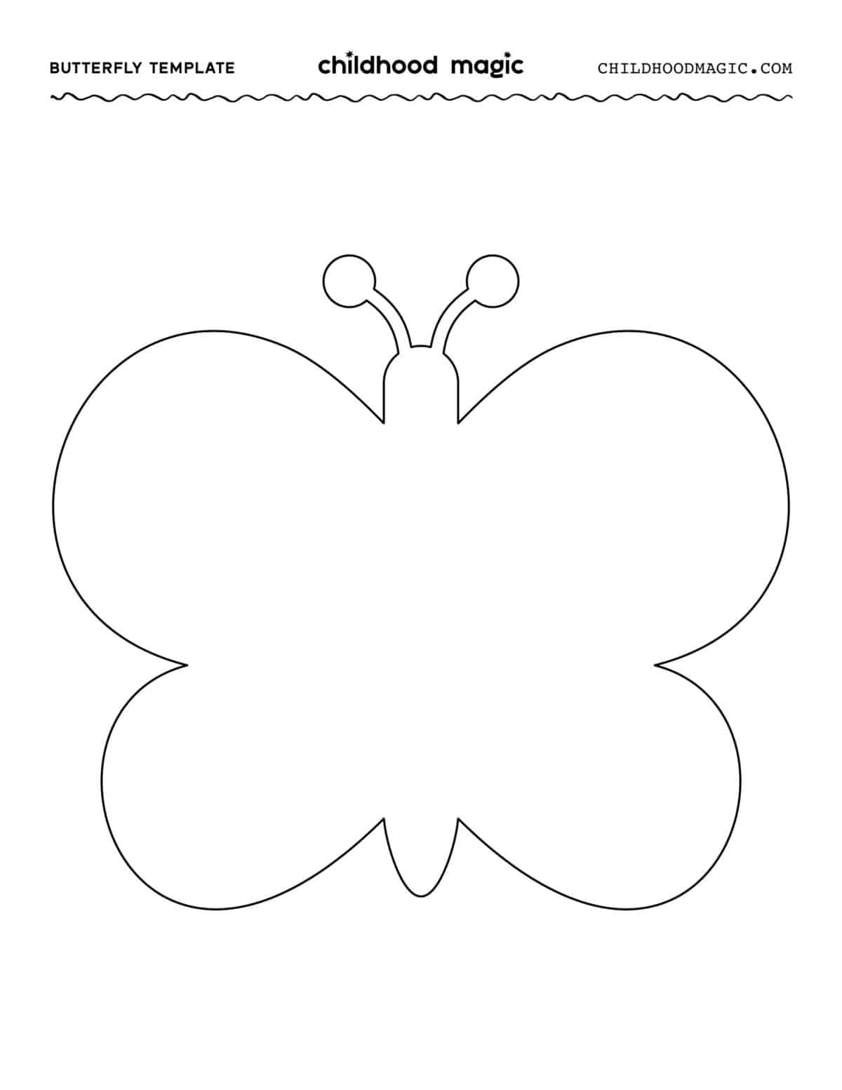 Butterfly Template - Childhood Magic with Free Butterfly Template Printable