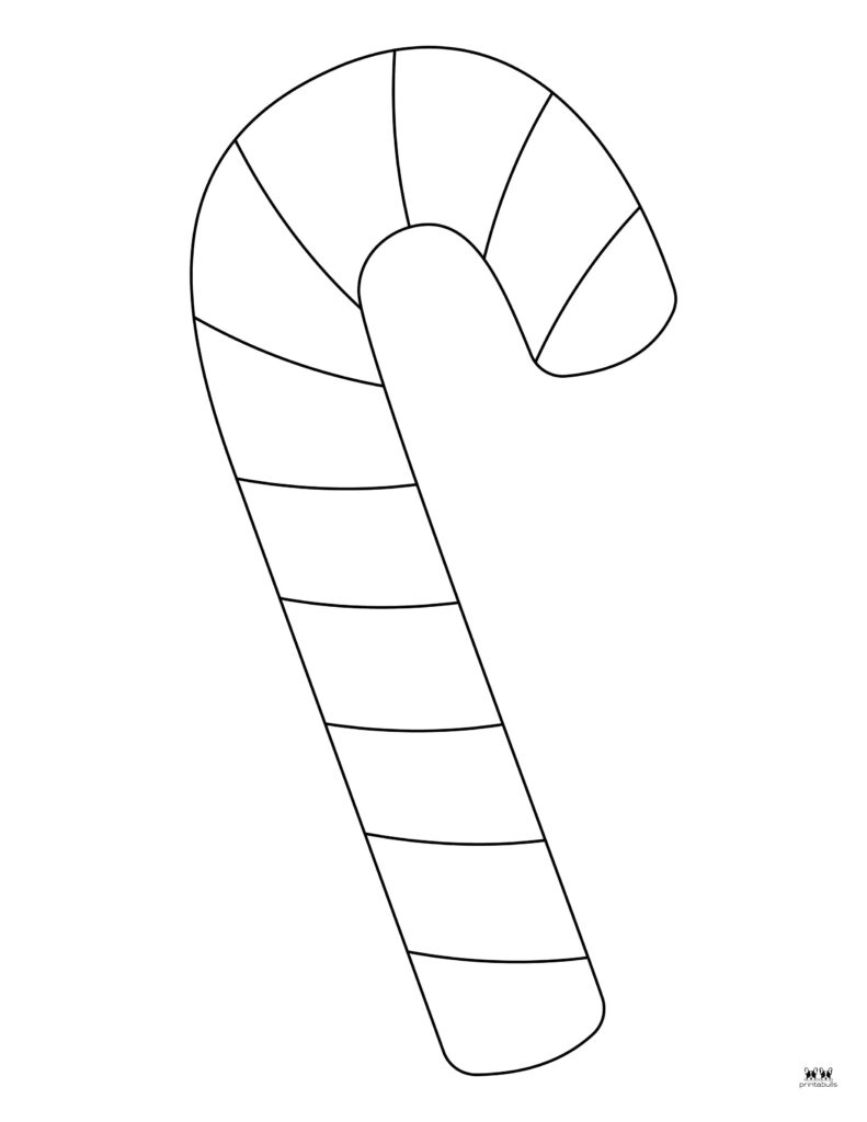 Candy Cane Coloring Pages &amp;amp; Templates - 35 Pages | Printabulls for Candy Cane Printable Template