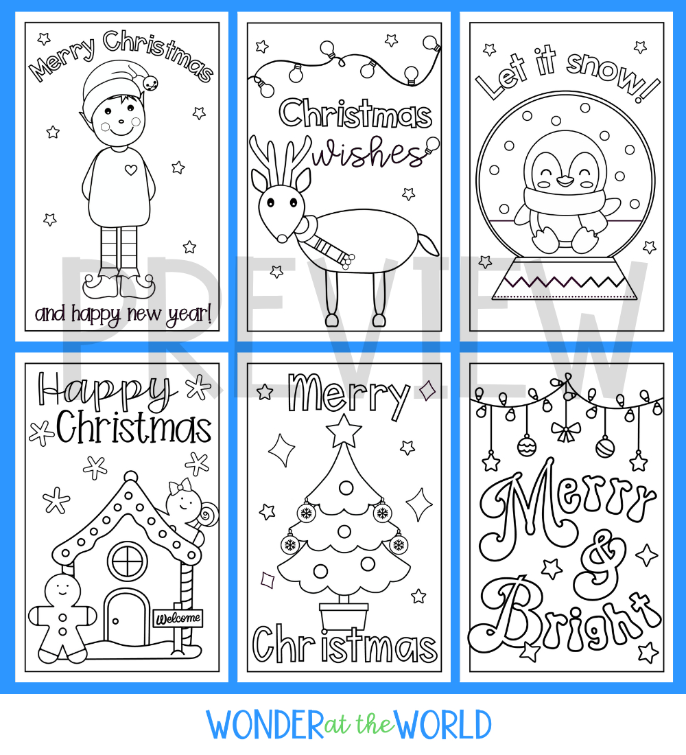 Christmas Card Template Printables To Colour | Teaching Resources for Printable Xmas Card Templates