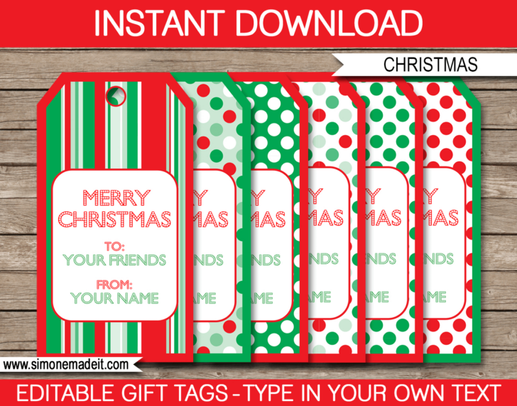 Free Printable Christmas Tag Template