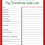 Christmas Printables With Christmas List Printable Template