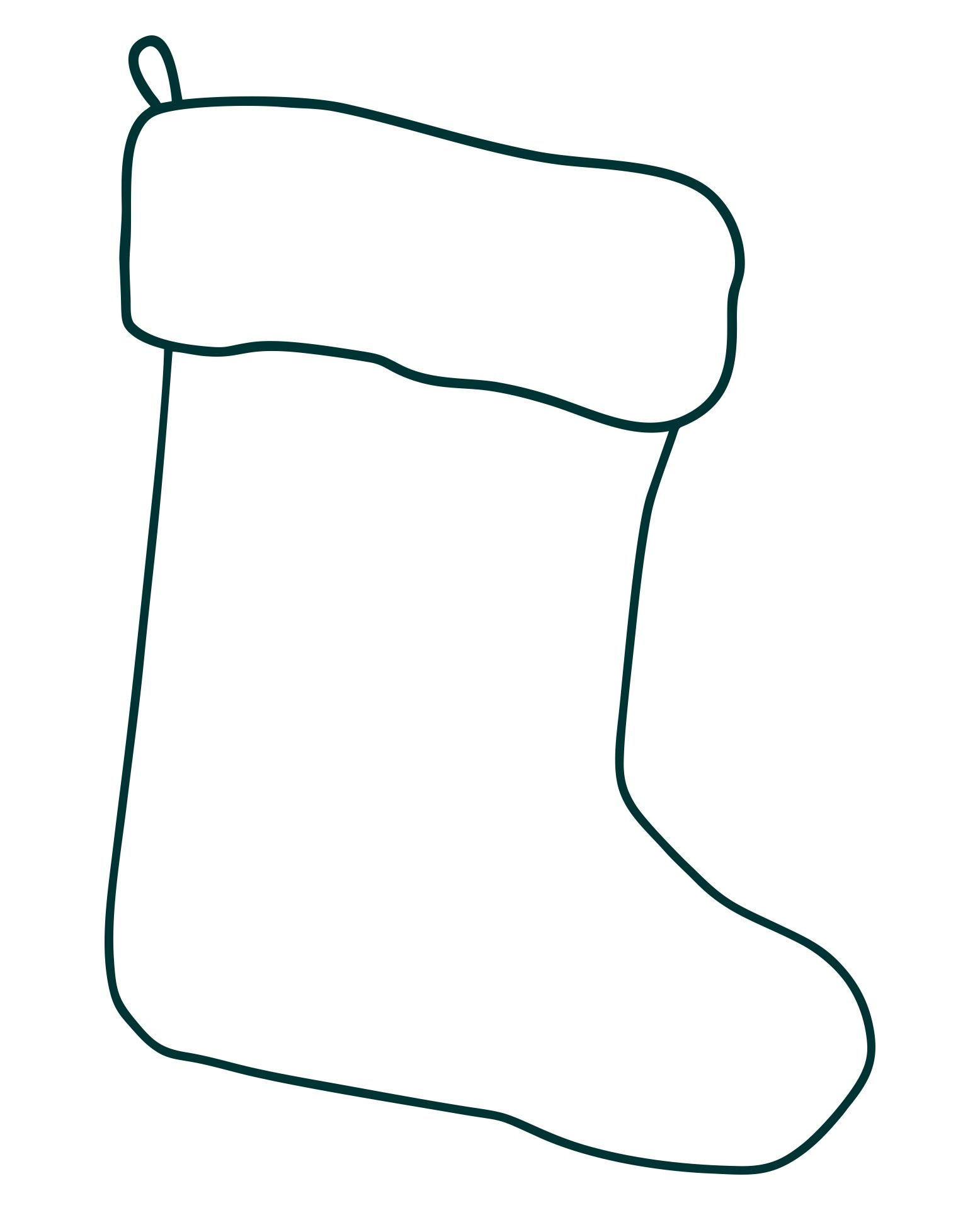 Christmas Stocking Template - 15 Free Pdf Printables | Printablee inside Free Printable Stocking Template