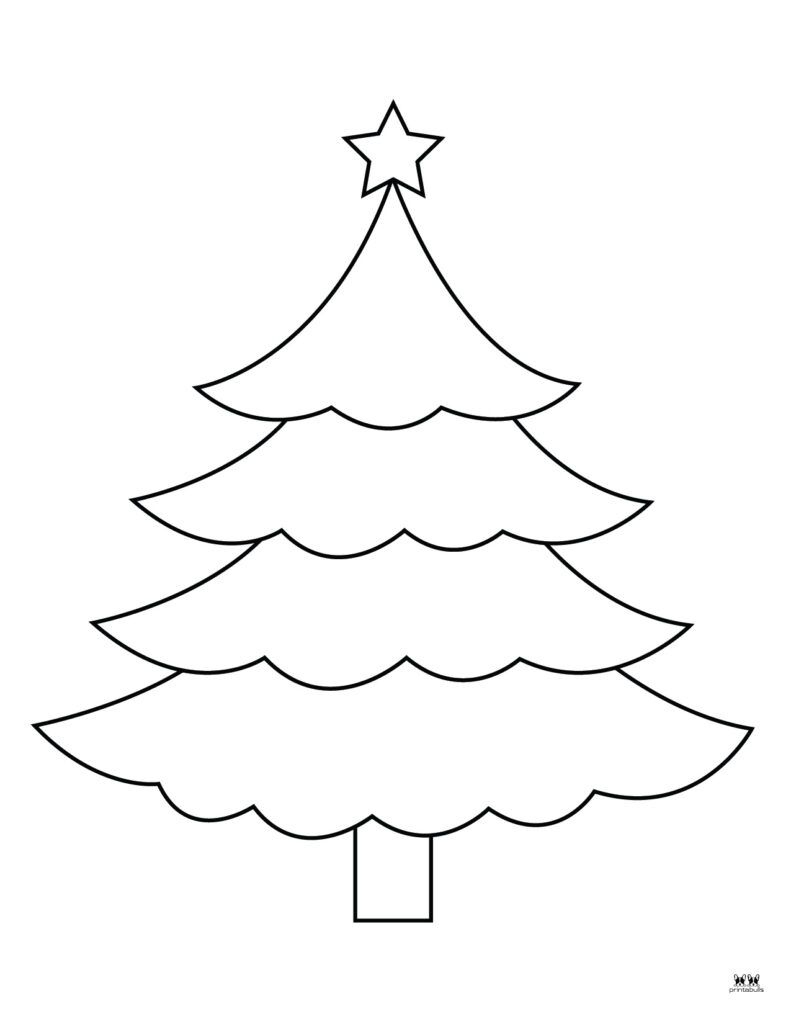 Christmas Tree Coloring Pages &amp;amp; Templates - 22 Free Printables for Full Page Printable Christmas Tree Template