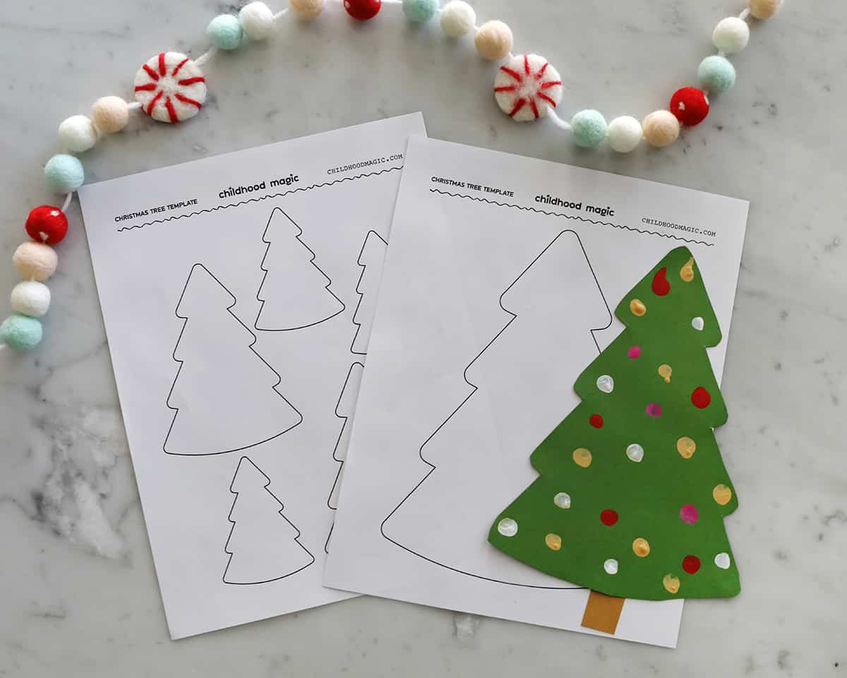 Christmas Tree Outline - Childhood Magic in Christmas Tree Templates Free Printable