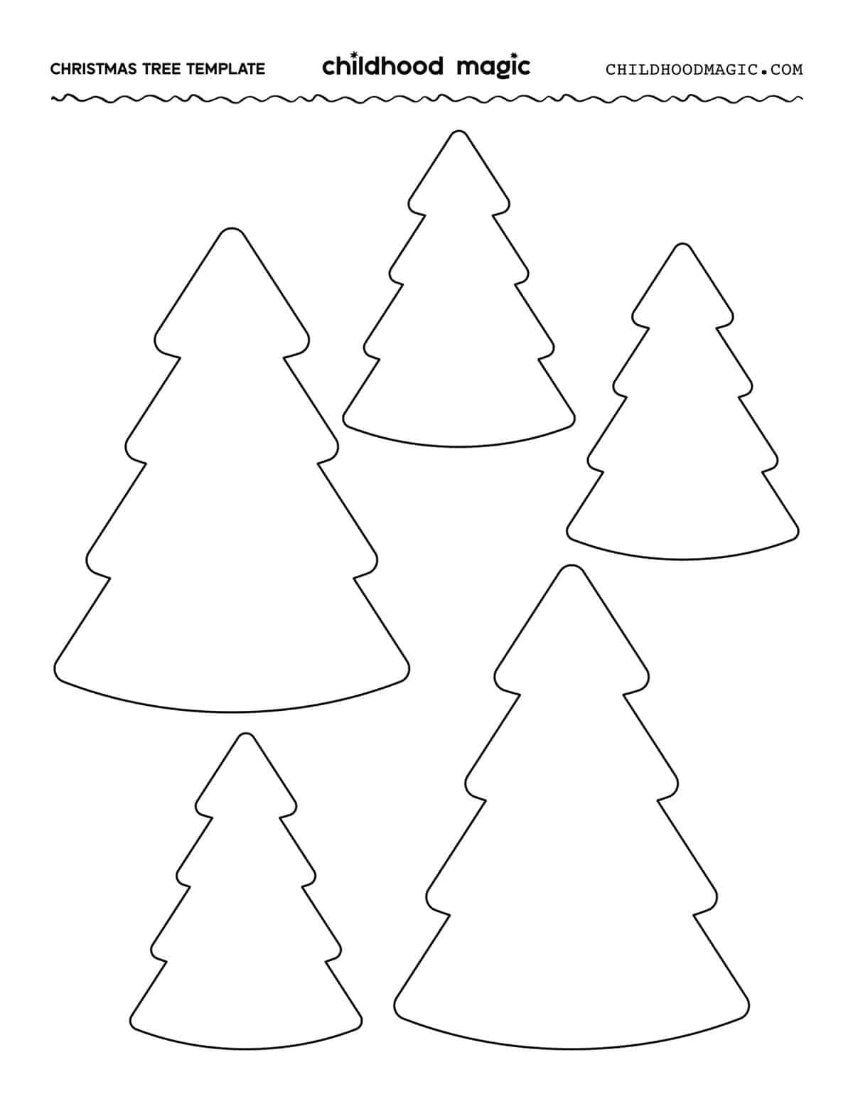 Christmas Tree Outline - Childhood Magic with regard to Free Printable Christmas Tree Template