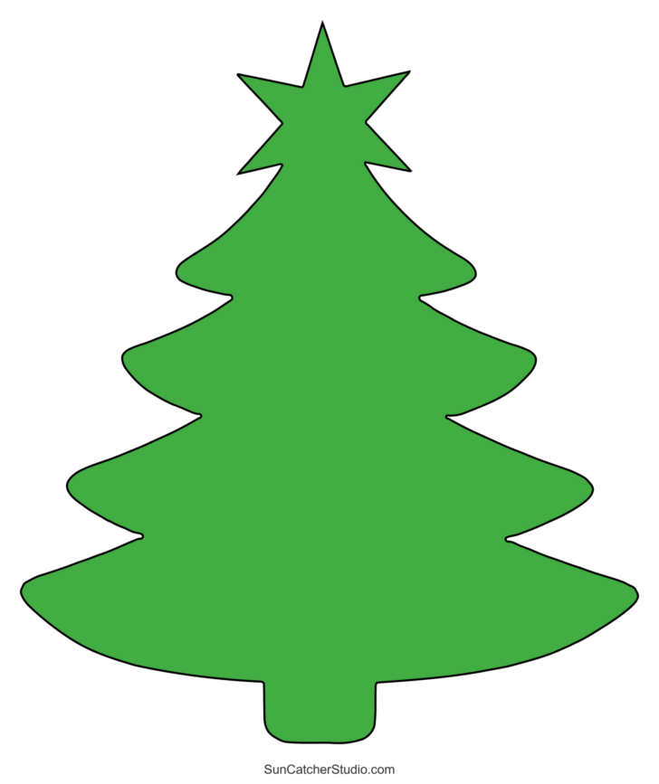 Full Page Printable Christmas Tree Template