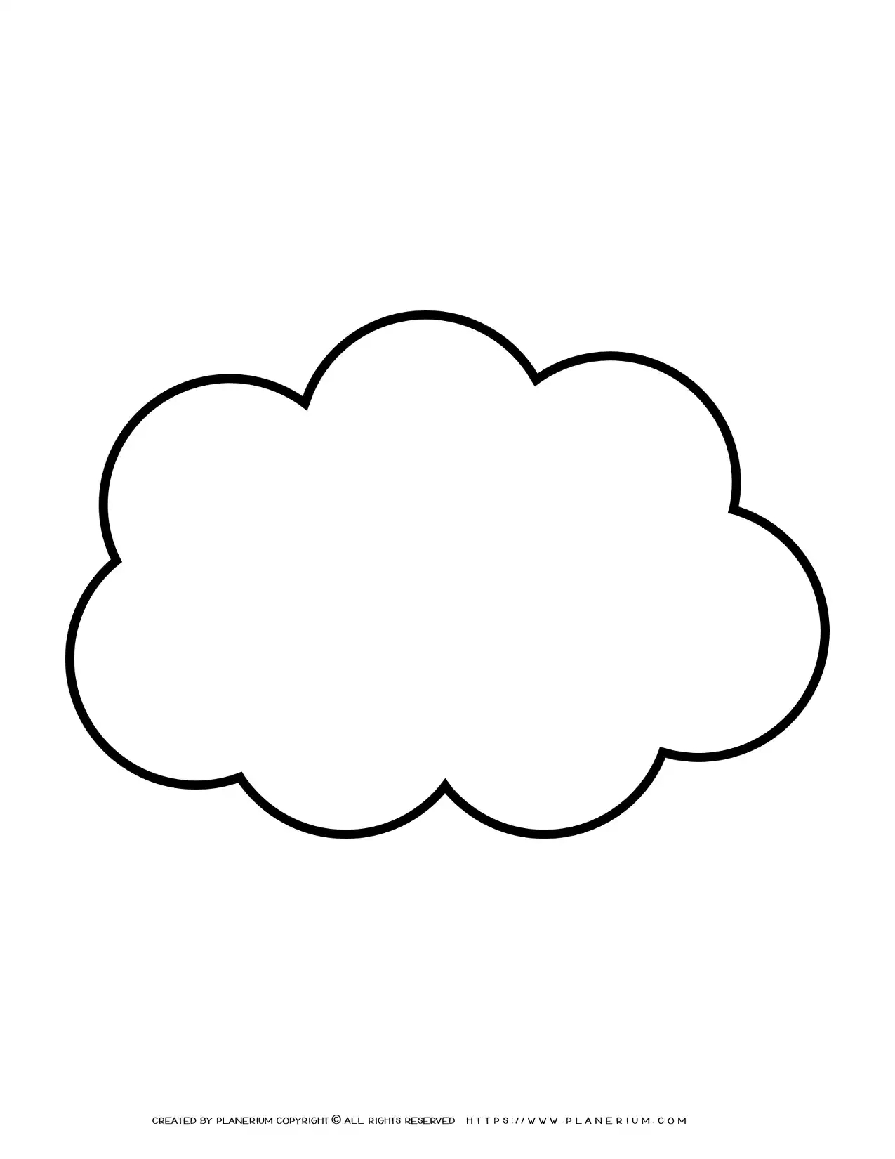 Cloud - Free Printable Template | Planerium pertaining to Cloud Template Printable Free