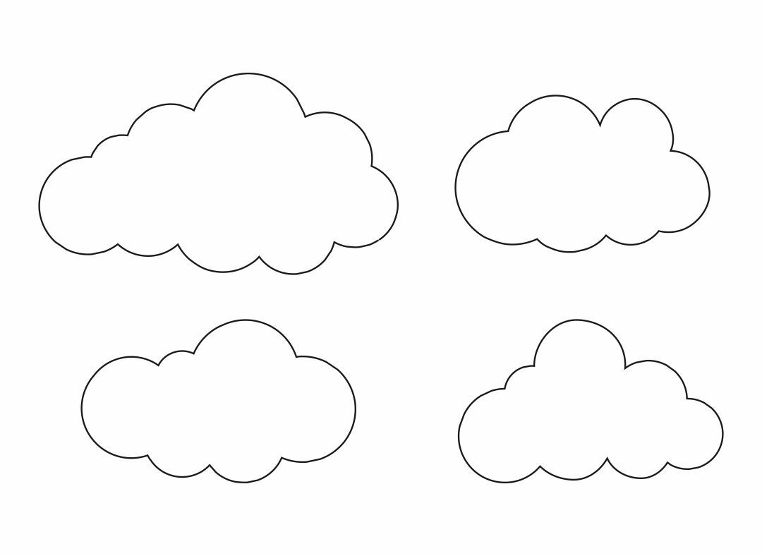 Cloud Template - 10 Free Pdf Printables | Printablee for Free Cloud Template Printable