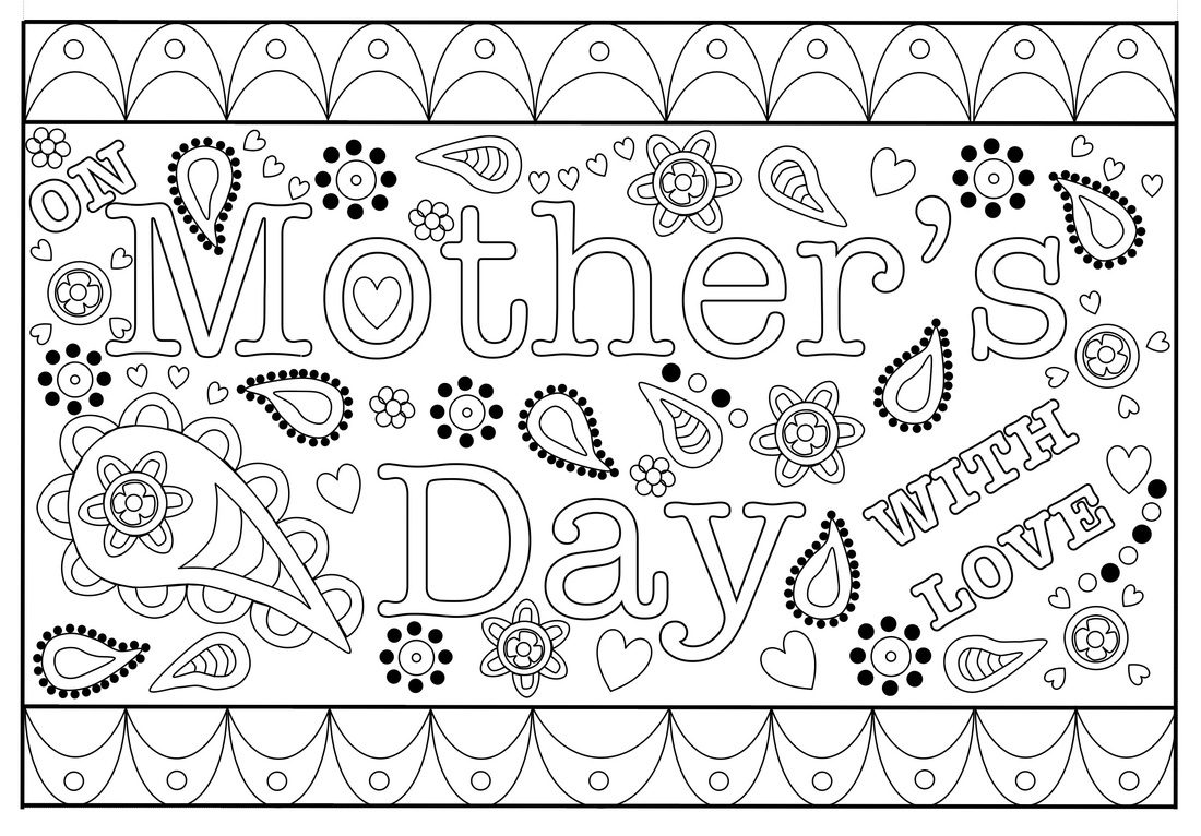 Colouring Mothers Day Card Free Printable Template inside Printable Mothers Day Card Template Free