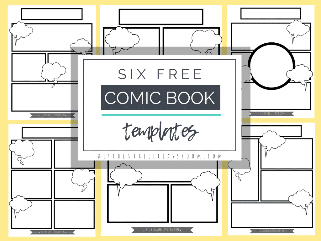 Comic Book Templates - Free Printable Pages - The Kitchen Table for Comic Strip Template Printable