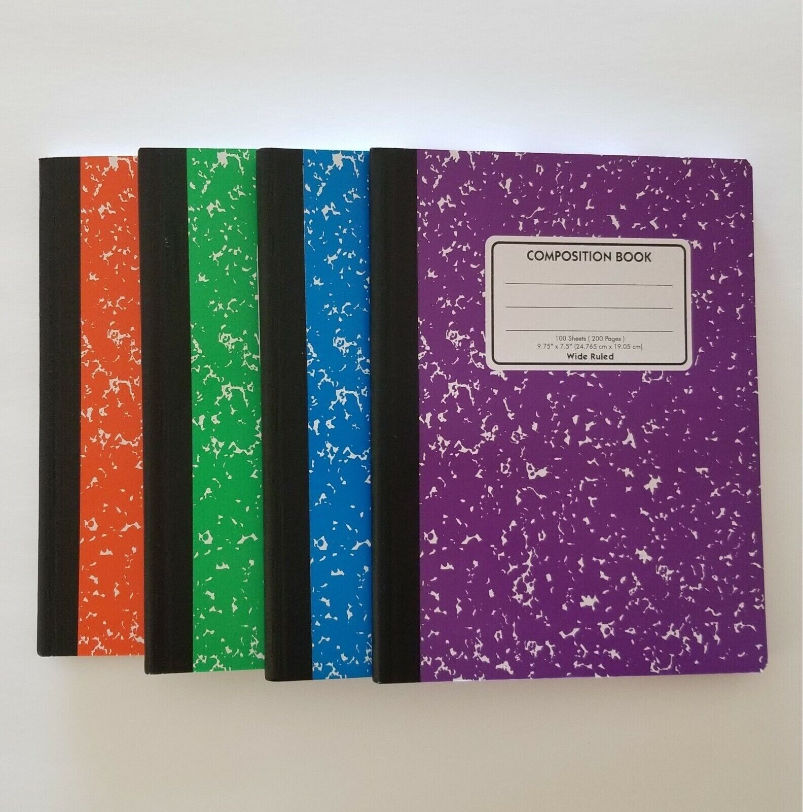 Composition Notebook Wide Ruled Purple Green Orange Blue May Vary within Free Printable Composition Lined 9.75X7.5 Paper Template