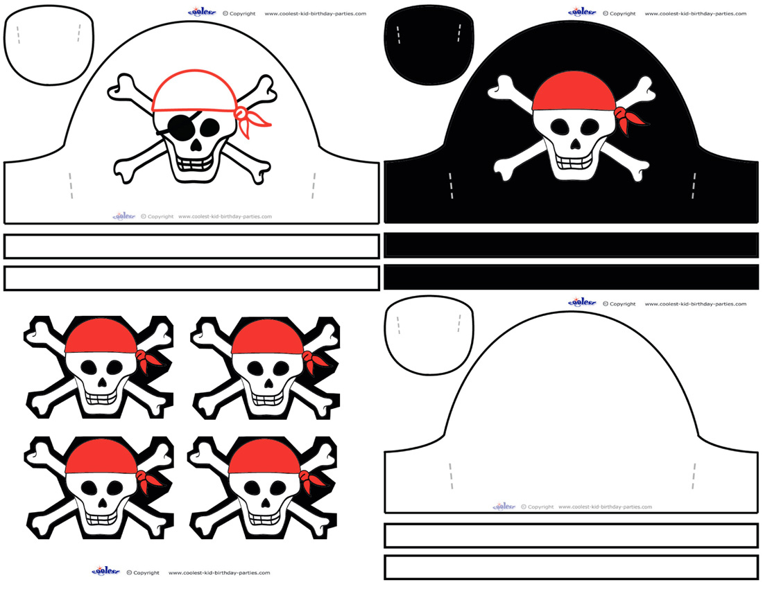 Cool Printable Pirate Hats - Coolest Free Printables within Pirate Hat Printable Template