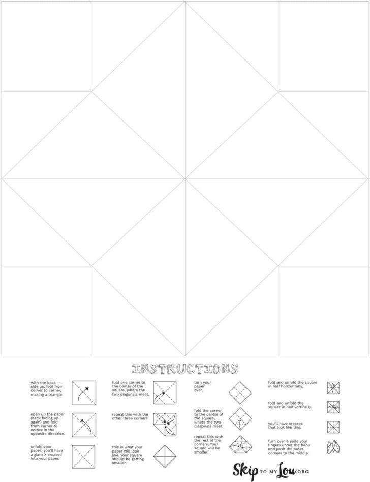 Free Printable Cootie Catcher Template