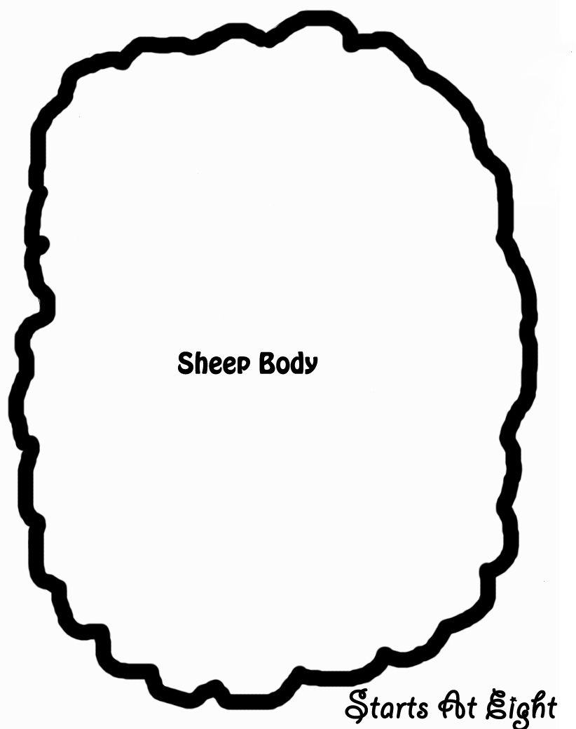 Cotton Ball Sheep ~ Craft &amp;amp; Facts pertaining to Free Printable Sheep Template