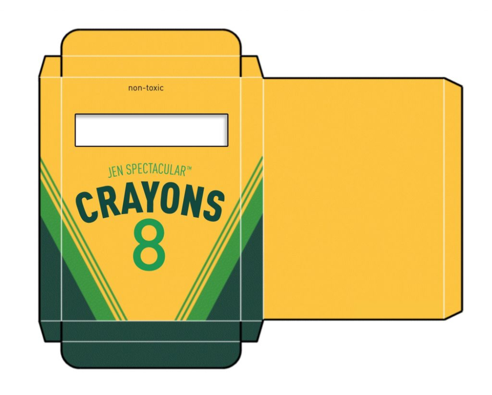 Crayon Box Template Free Paper Dolls At Arielle Gabriel&amp;#039;S The with Free Printable Crayon Box Template