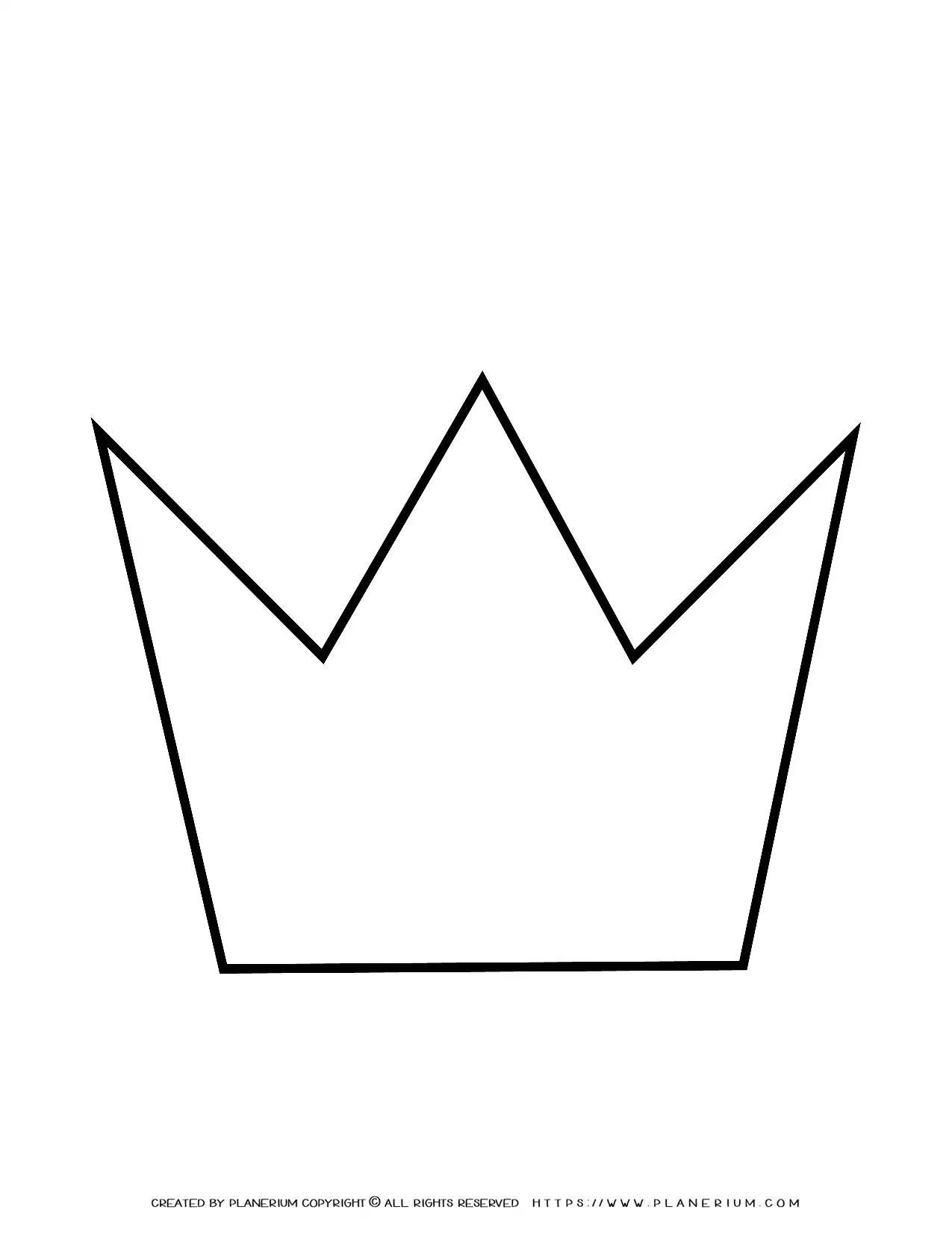 Crown - Free Printable Template | Planerium in Free Printable Crown Template