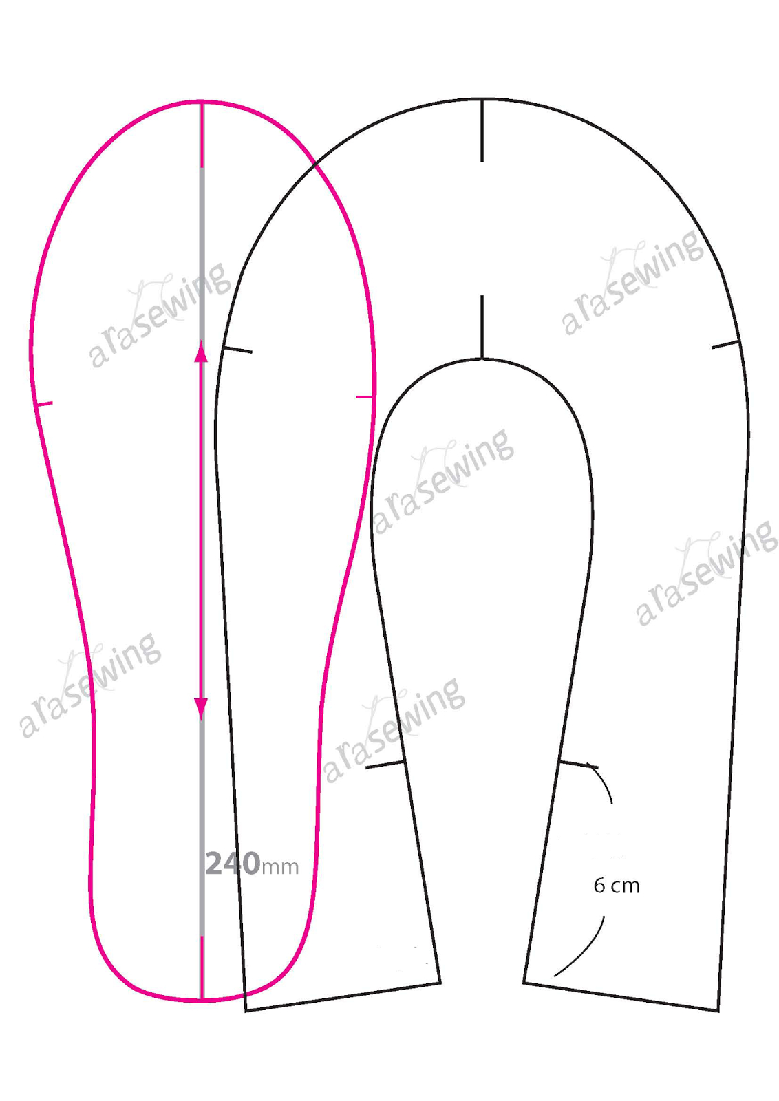 Diy Fabric Slippers, Sewing Idea in Free Template Printable Slipper Pattern