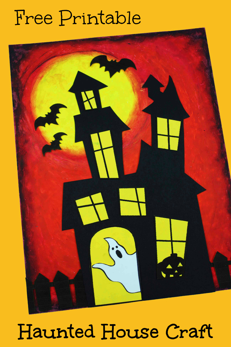 Diy Printable Haunted House Craft - Mama Likes This with Haunted House Template Printable