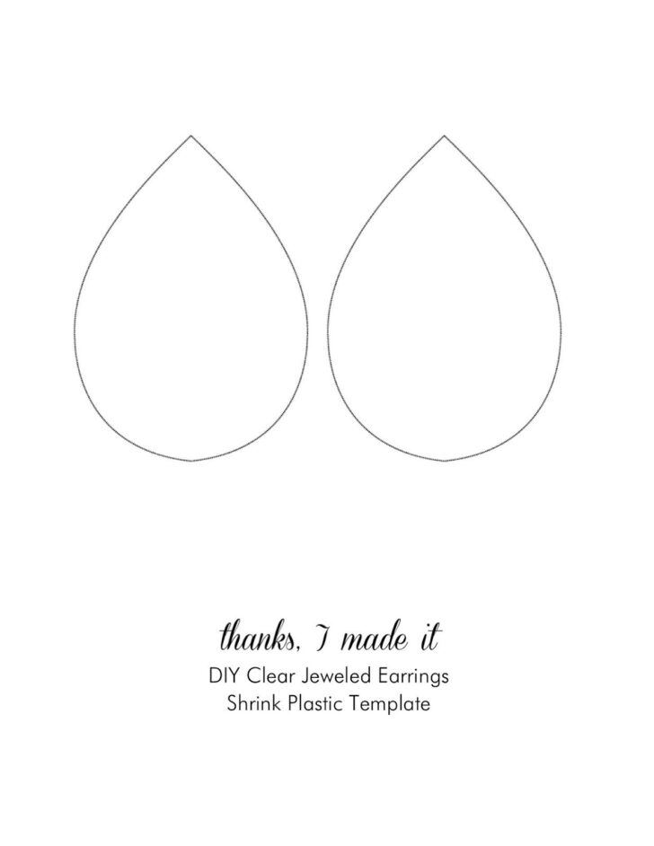 Free Printable Earring Template