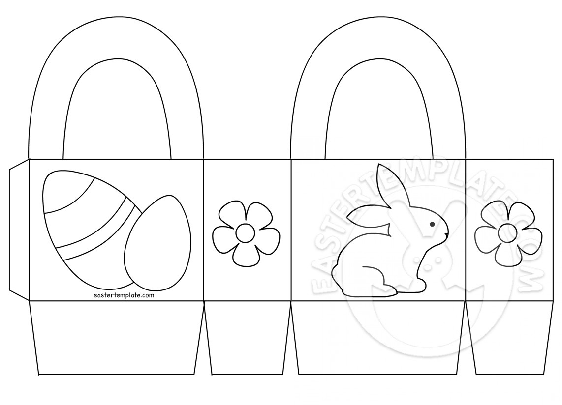 Easter Basket Printable Coloring Page - Easter Template in Easter Basket Template Printable