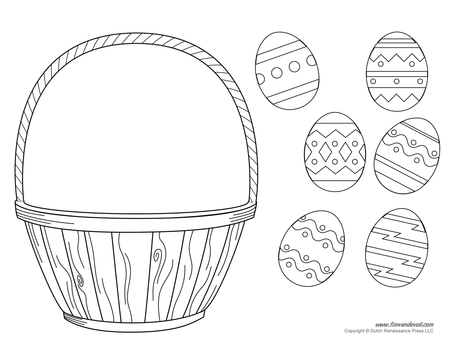 Easter Basket Template, Easter Basket Clipart &amp;amp; Easter Craft in Easter Basket Template Printable