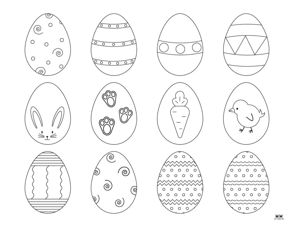 Easter Egg Templates &amp;amp; Coloring Pages - 129 Free Pages | Printabulls intended for Easter Egg Template Printable