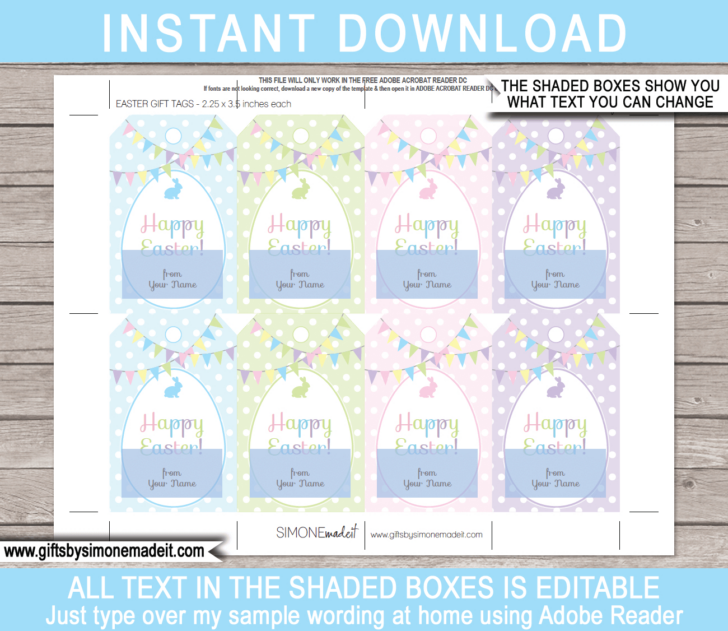 Printable Easter Name Tags Template