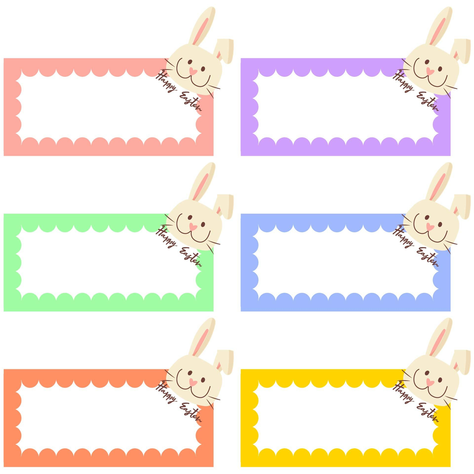 Easter Name Tag Labels - 10 Free Pdf Printables | Printablee intended for Printable Easter Name Tags Template