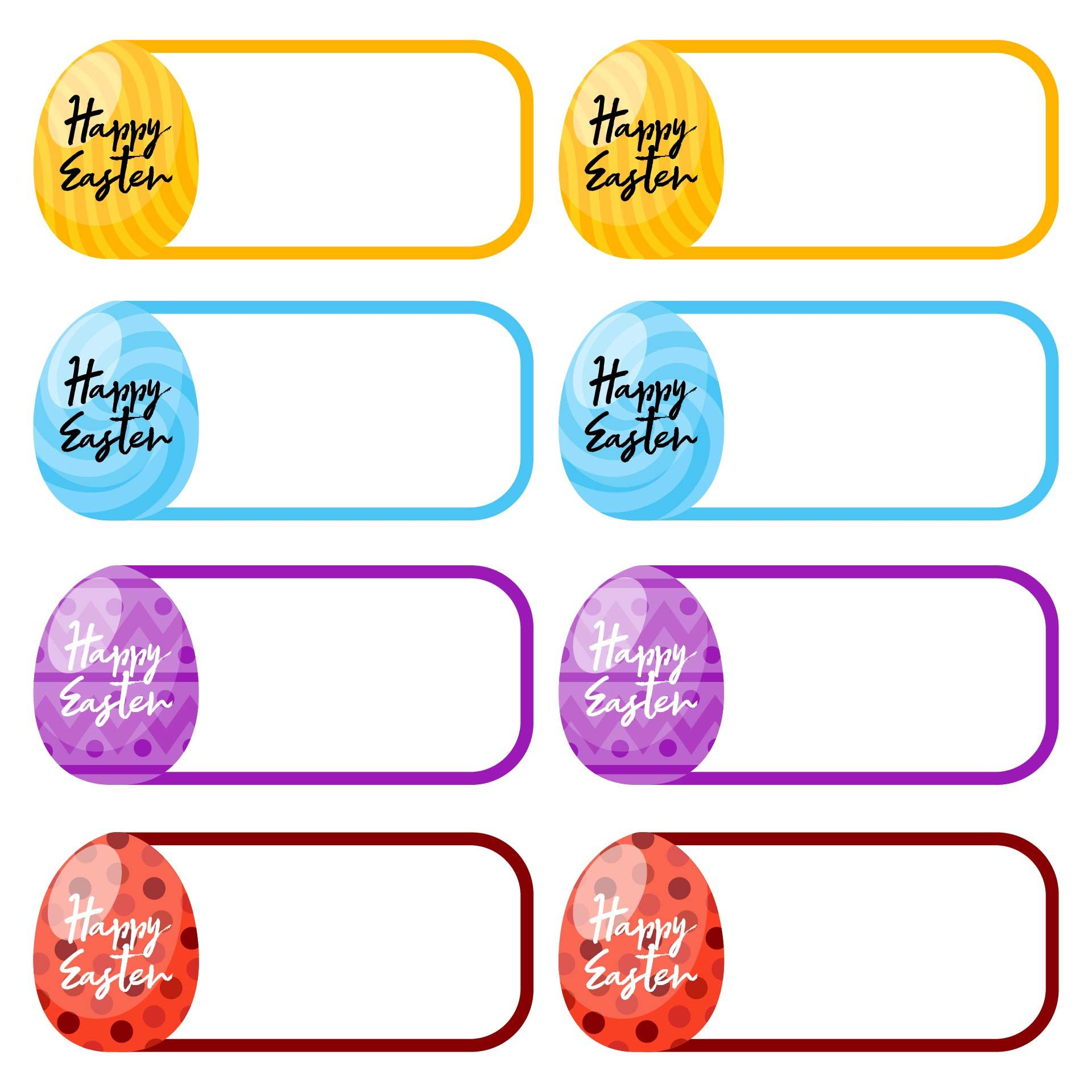 Easter Name Tag Labels - 10 Free Pdf Printables | Printablee intended for Printable Easter Name Tags Template