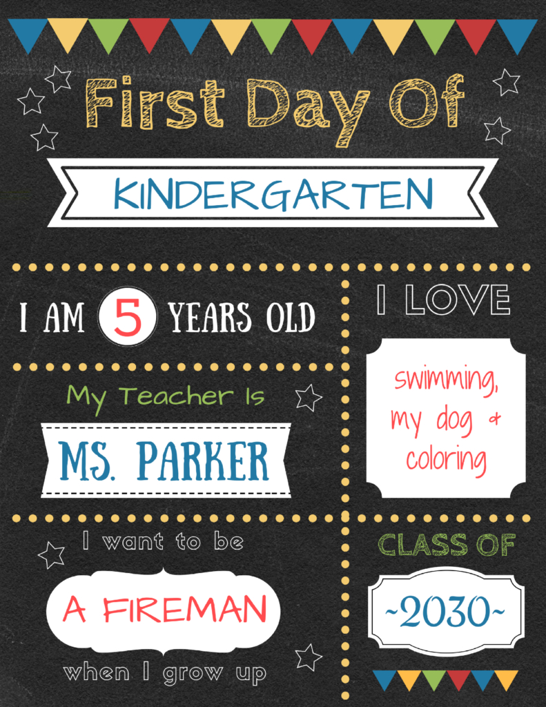 Editable First Day Of School Signs To Edit And Download For Free! in First Day Of School Template Free Printable