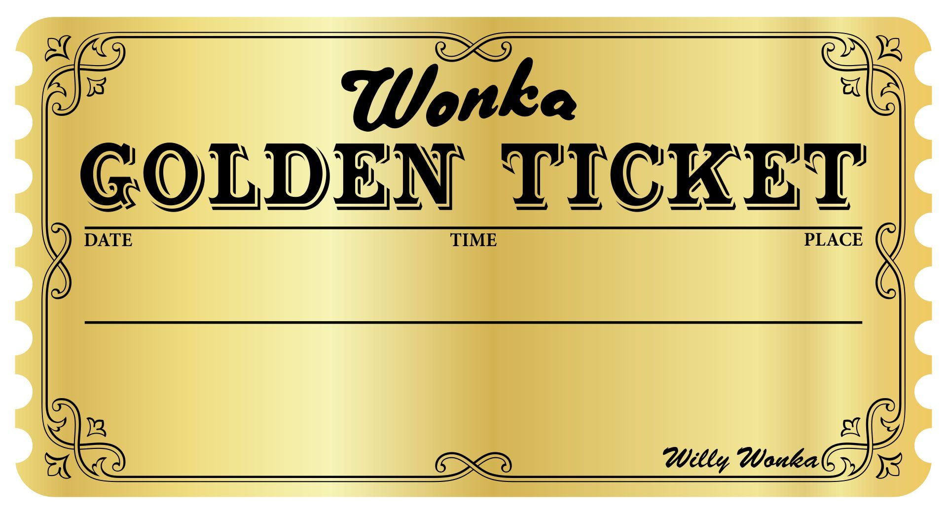 Editable Wonka Golden Ticket - 10 Free Pdf Printables | Printablee within Free Printable Wonka Golden Ticket Template