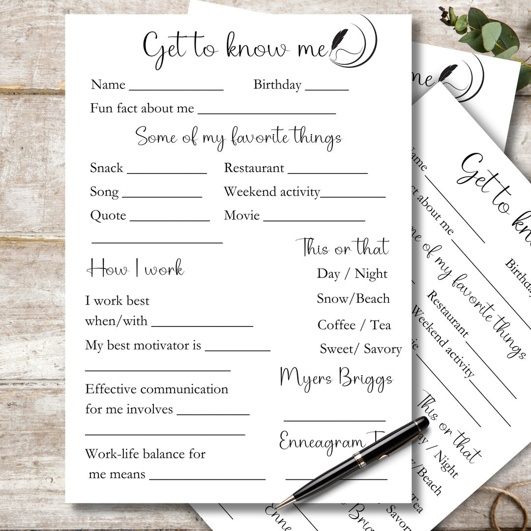 Employee Survey Coworker Survey Favorite Things Survey Coworker pertaining to Coworkers Printable Getting To Know Your Employees Questionnaire Template