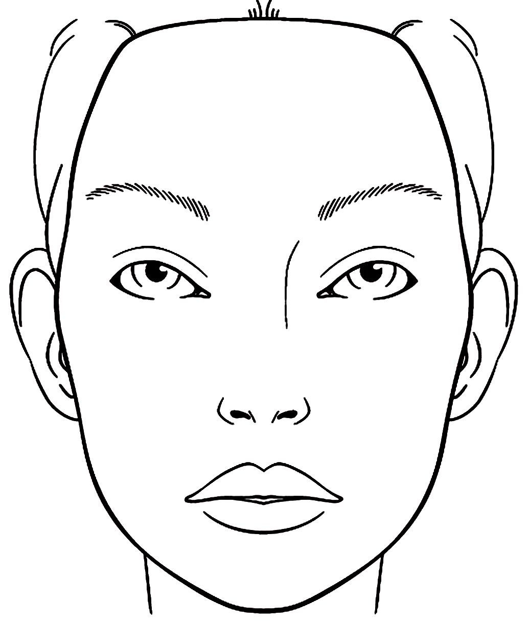 Explore Collection Of Makeup Sketch Template with regard to Printable Makeup Face Template