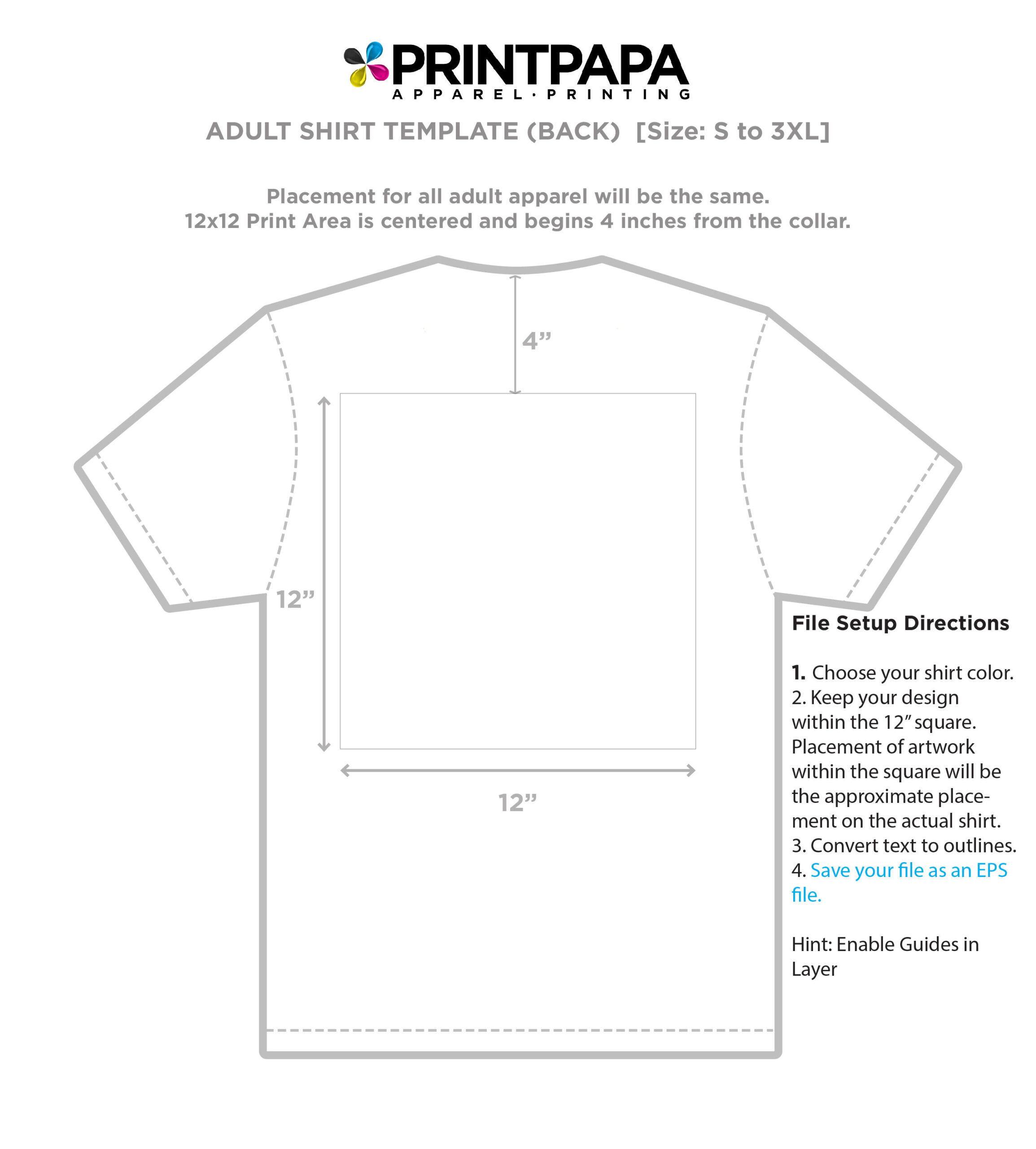 Find A Printing Template :: Printpapa with regard to Printable T Shirt Template