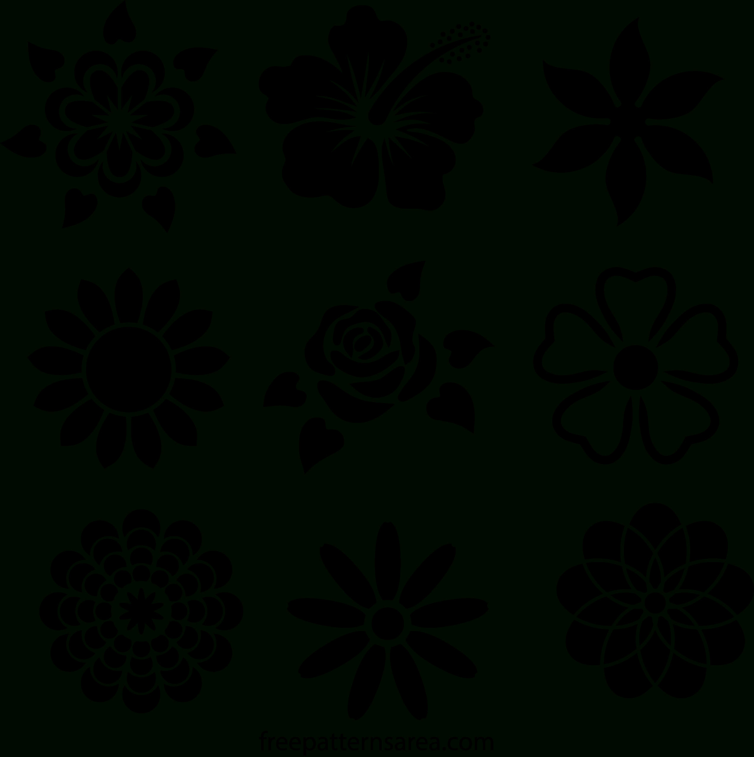 Flower Stencil Designs - Freepatternsarea with Printable Flower Stencil Templates