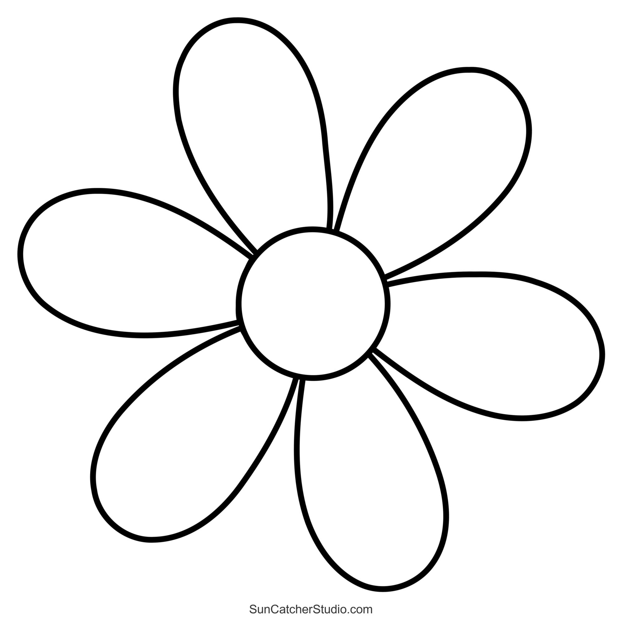 Flower Templates, Patterns, Svg Files (Printable Stencils) – Diy throughout Flower Printables Free Template