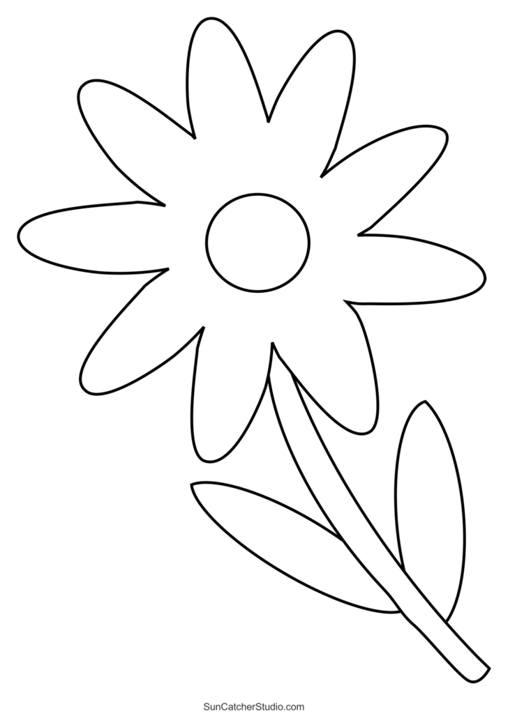 Printable Flower Stencil Templates