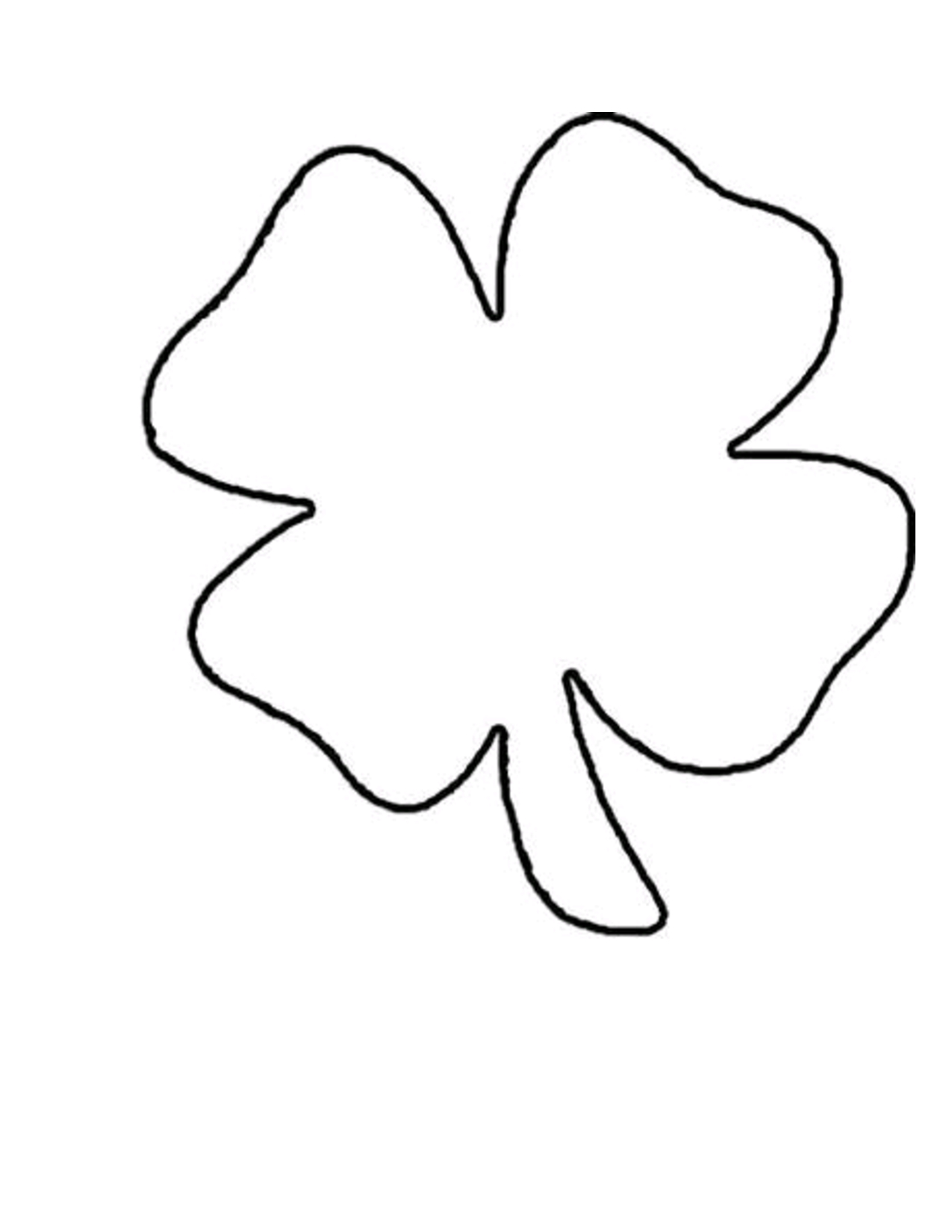 Four Leaf Shamrock Template - 10 Free Pdf Printables | Printablee with regard to Four Leaf Clover Template Printable