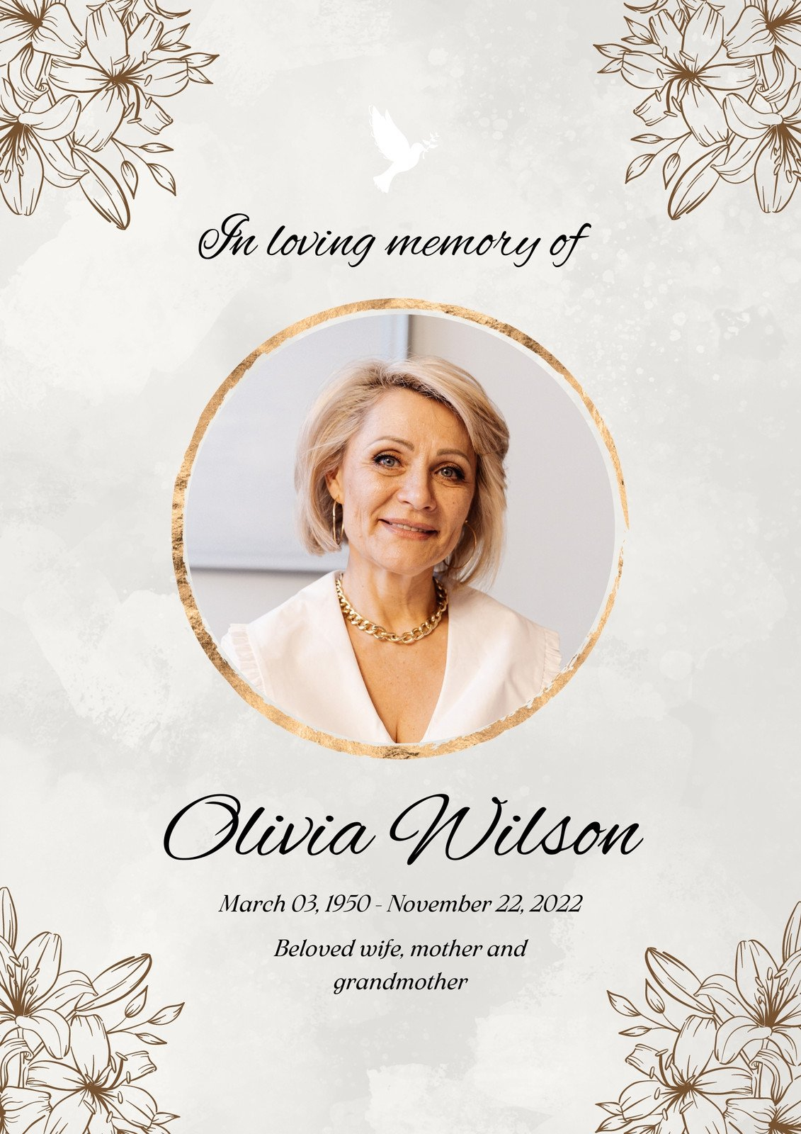 Free And Customizable Obituary Templates within Free Printable Obituary Templates