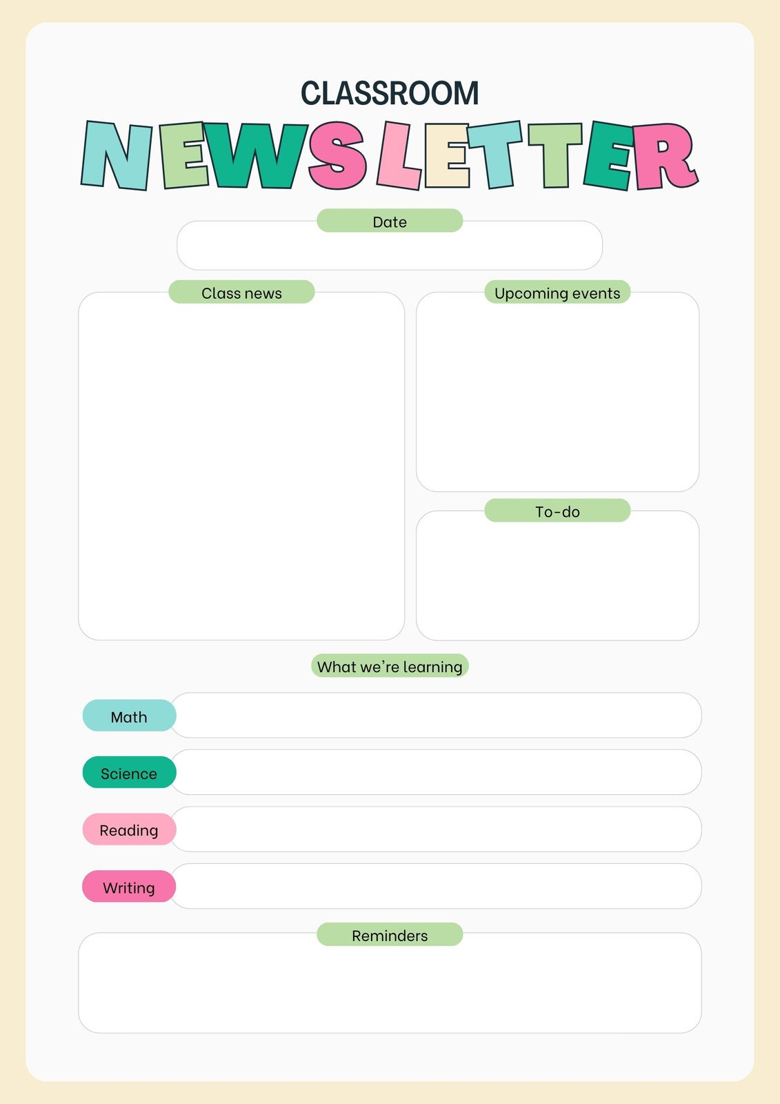 Free And Customizable Professional Newsletter Templates | Canva in Free Printable Newsletter Templates